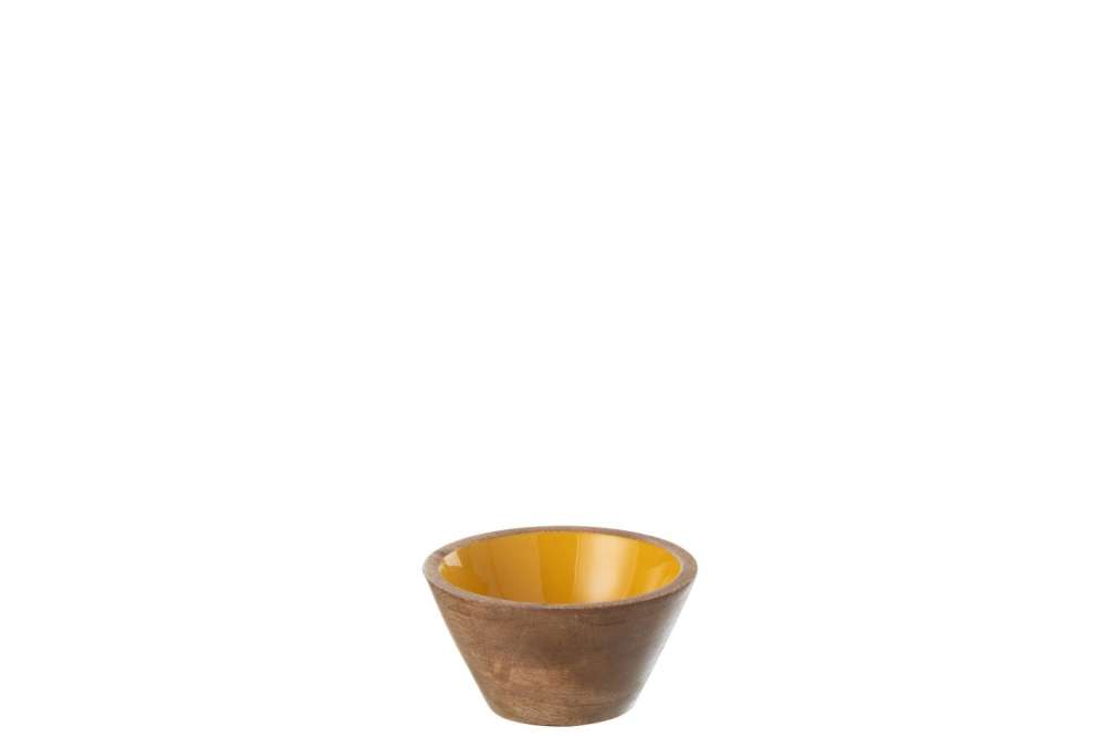 BOWL KOS WOOD YELLOW SMALL