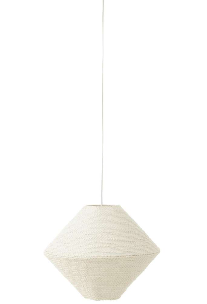HANGING LAMP UFO RAFFIA WHITE LARGE