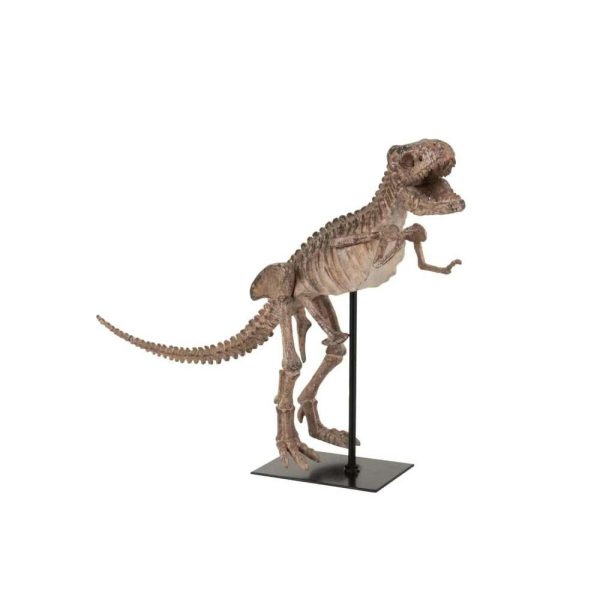 DINOSAUR T-REX ON FOOT POLY LIGHT BROWN