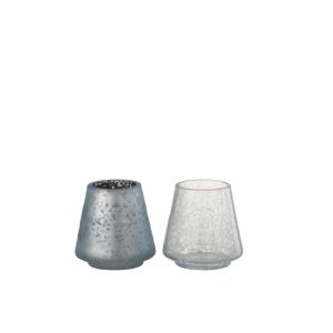 HURRICANE CONIC CRAQUELURE MATT/SHINY BLUE SMALL ASSORTMENT OF 2
