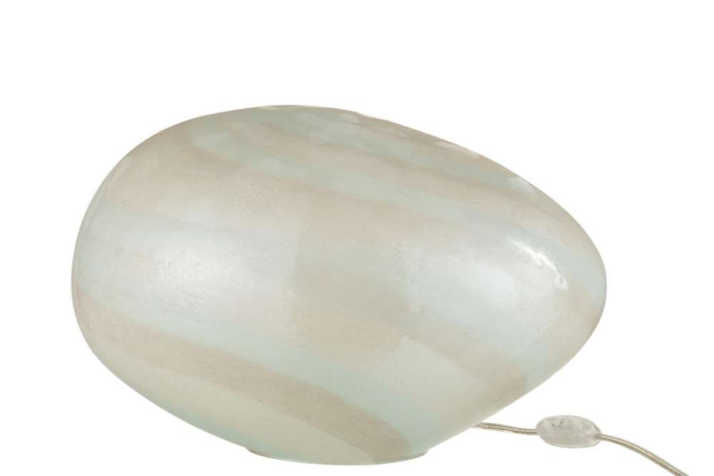 LAMP PEARL OVAL GLASS WHITE