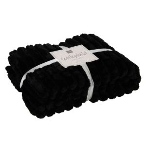 PLAID CORDUROY POLYESTER BLACK