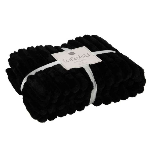PLAID CORDUROY POLYESTER BLACK