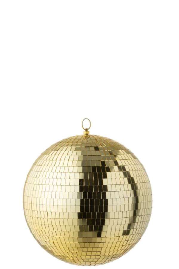 DISCO BALL MIRROR GOLD COLORED MEDIUM