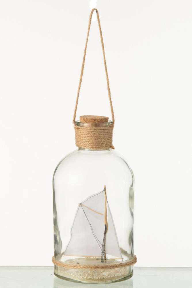 SHIP IN A BOTTLE GLASS LARGE