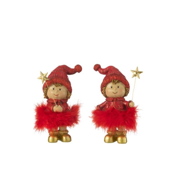 KID HAT+STAR FUR RESIN RED/GOLD LARGE ASSORTMENT OF 2