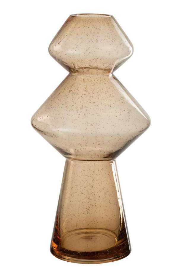 VASE CAROL GLASS CARAMEL