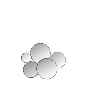 MIRROR 5 CIRCLES METAL GOLD
