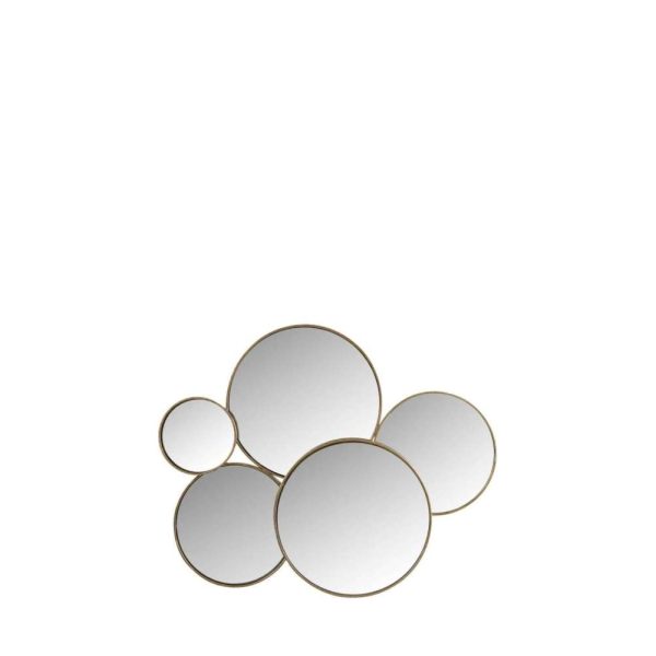 MIRROR 5 CIRCLES METAL GOLD