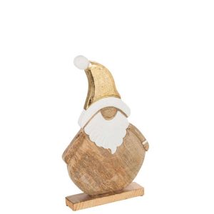 SANTA MANGO WOOD NATURAL/GOLD LARGE