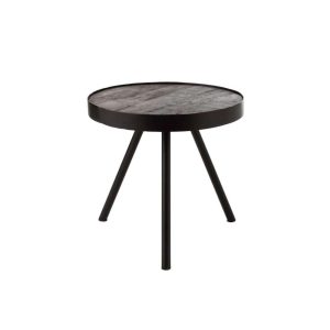 SIDE TABLE FIEN MANGO WOOD IRON DARK BROWN BLACK