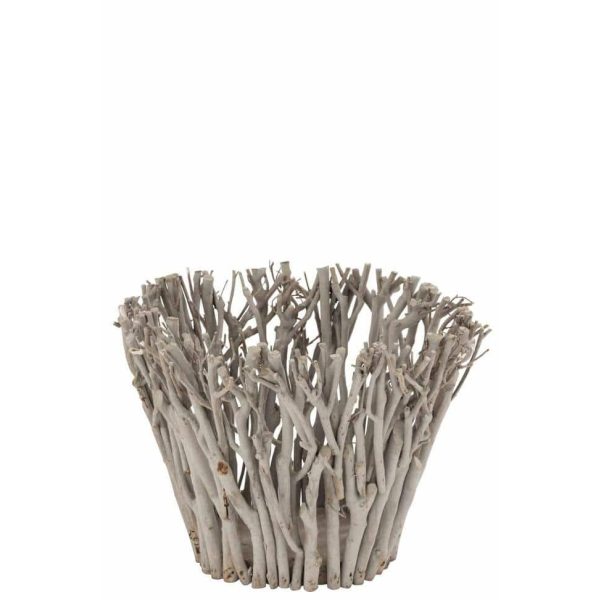HURRICANE BRANCHES WITH GLASS WOOD GREY LARGE