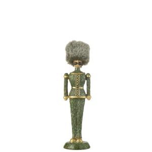 NUTCRACKER FUR HAT GLITTER RESIN GREEN MEDIUM