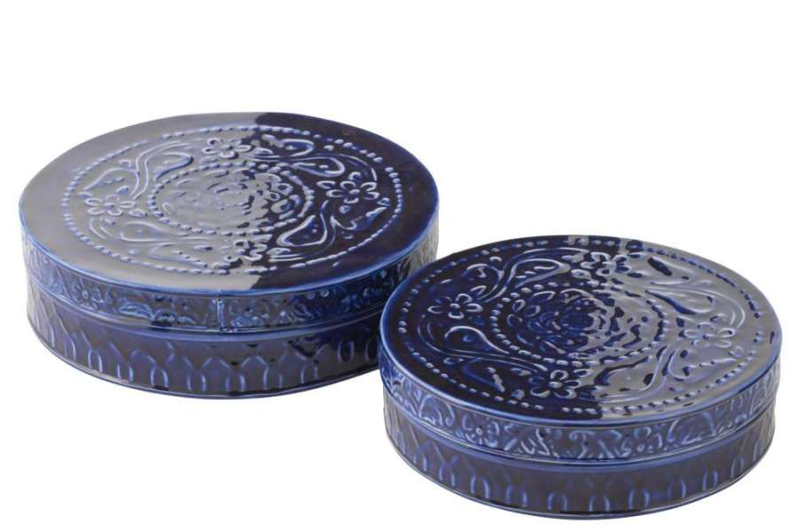 SET OF 2 BOX NAG IRON BLUE