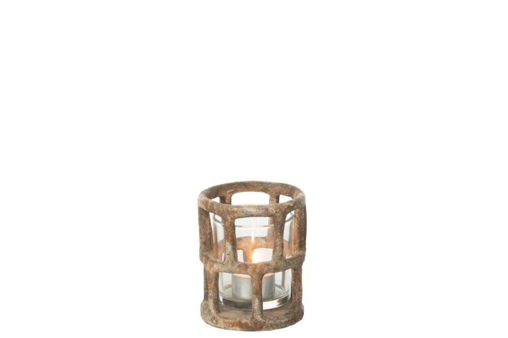 HURRICANE ANTIQUE  POLYRESIN/GLASS SMALL