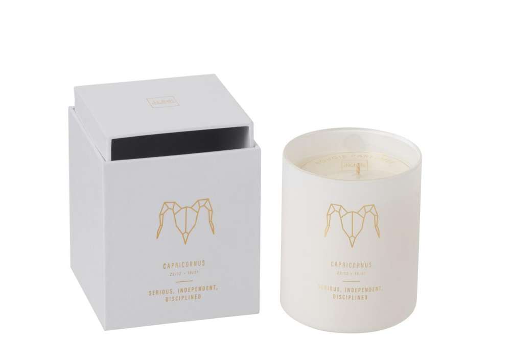 SCENTED CANDLE ASTRO  CAPRICORNUS WHITE-50H