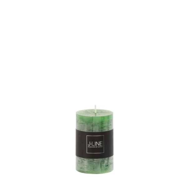 CYLINDER CANDLE LIGHT GREEN  S18H