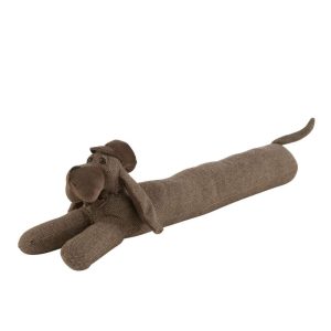 DRAUGHT EXCLUDER DOG PET LYING TEXTILE BROWN