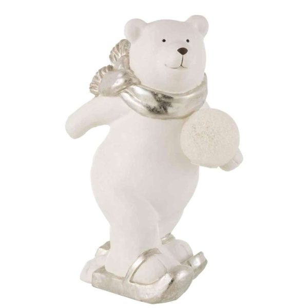 POLAR BEAR LED STANDING PORZ WHITE/SILVER LARGE