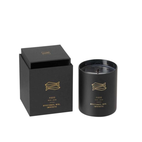 SCENTED CANDLE ASTRO PISCES BLACK-50H