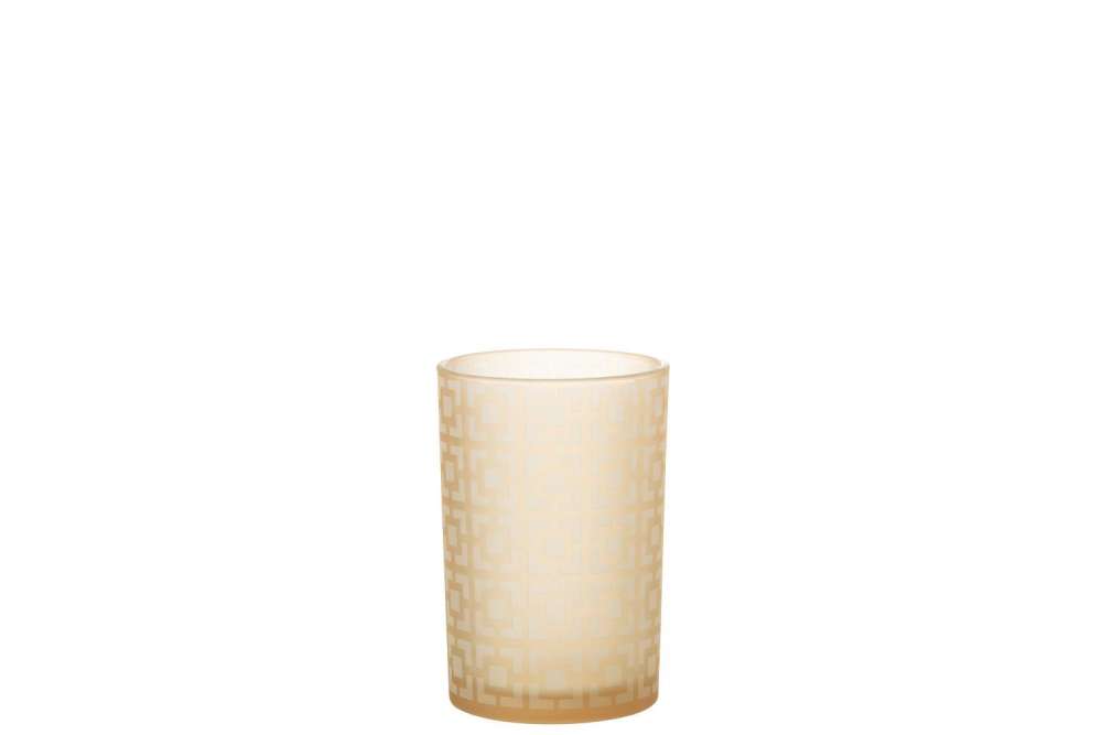 HURRICANE SQUARES GLASS BEIGE LARGE