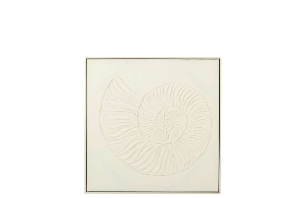 PAINTING SHELL ACRYLIC/CANVAS WHITE