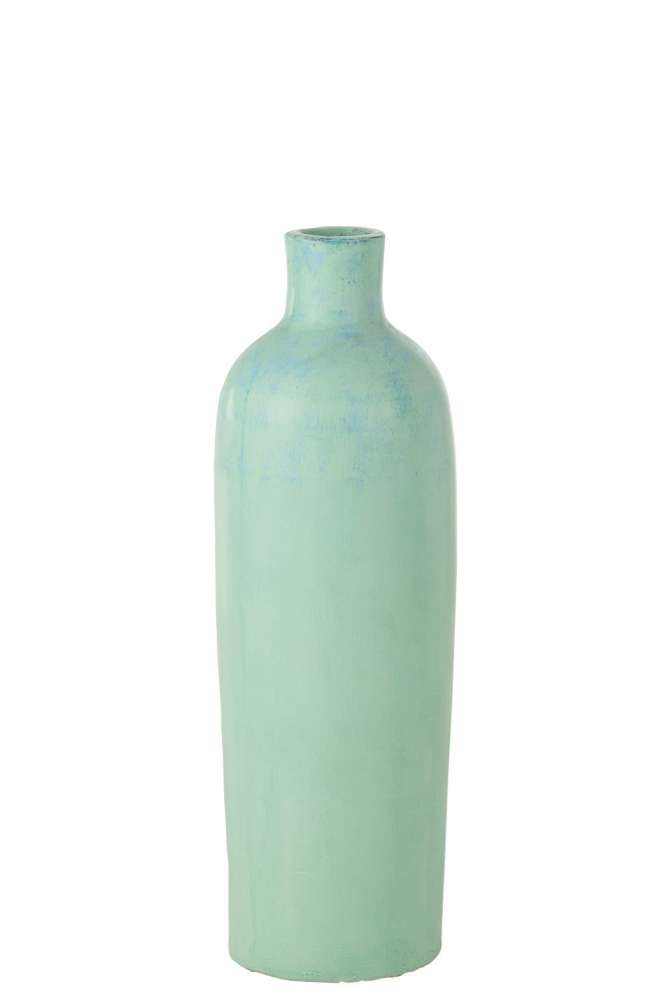 VASE JUSTINE TERRACOTTA BLUE MEDIUM