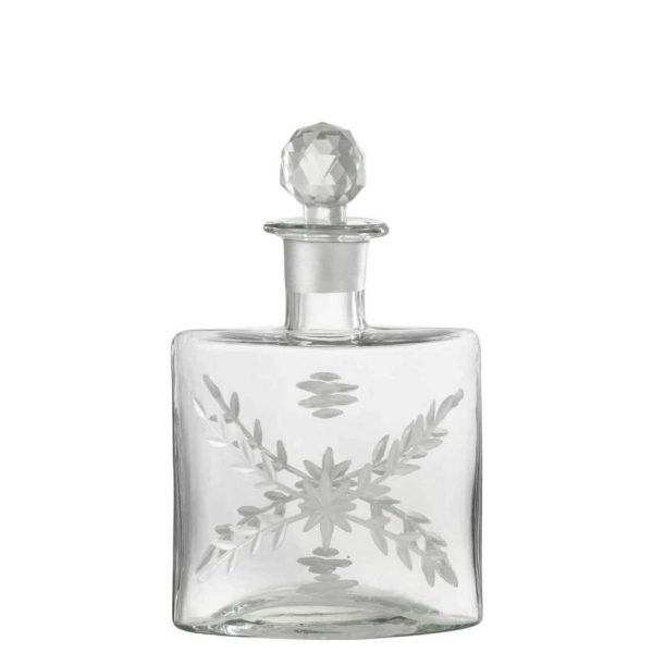 CARAFE CHLOE SQUARE GLASS TRANSPARENT/SILVER