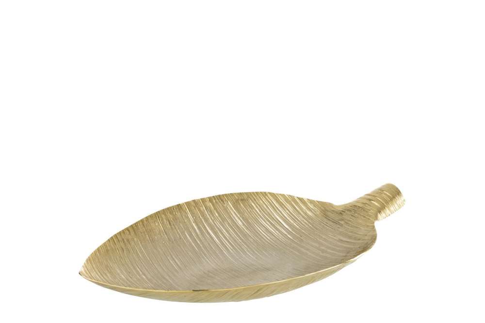 BOWL LEAF ALUMINIUM GOLD