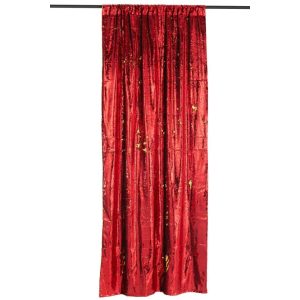 CURTAIN REVERSIBLE SEQUIN RED/GOLD