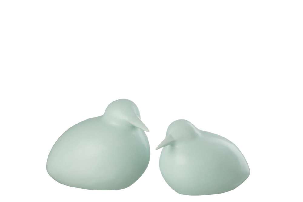 S/2 BIRDS DOLOMITE TEAL