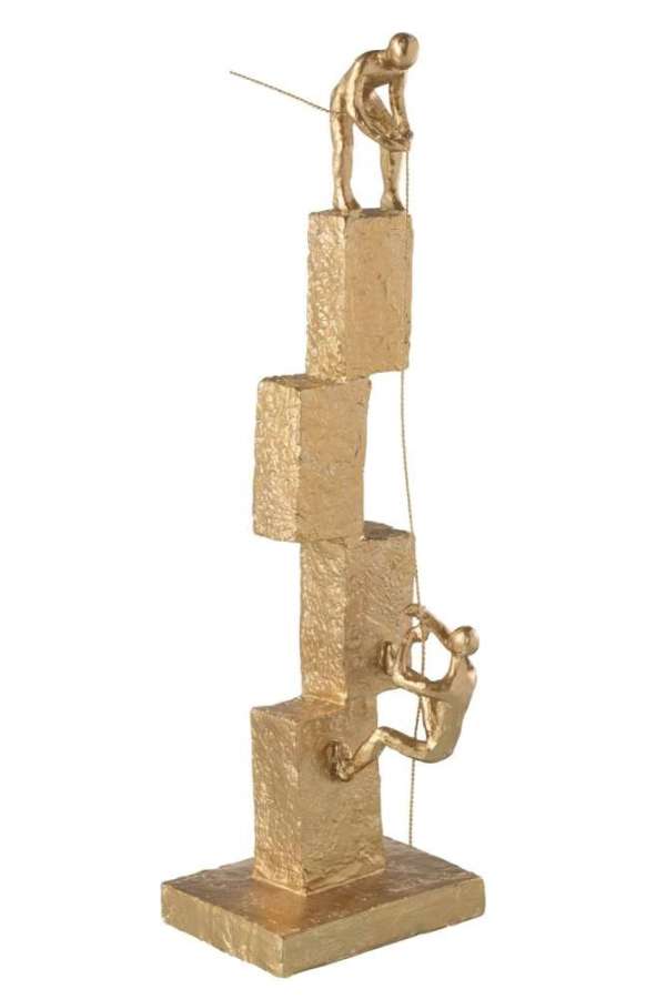 FIGURES CLIMBING MODERN RESIN GOLD