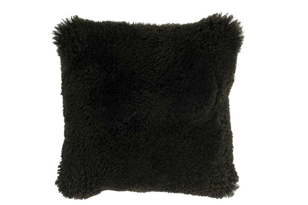 CUSHION SQUARE SHEEPSKIN GREEN