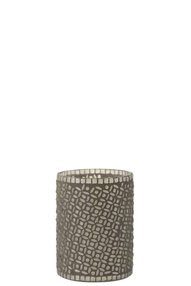 HURRICANE LIGHT PATTERN GLASS GREY