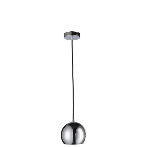 HANG LAMP BALL METAL SILVER SMALL