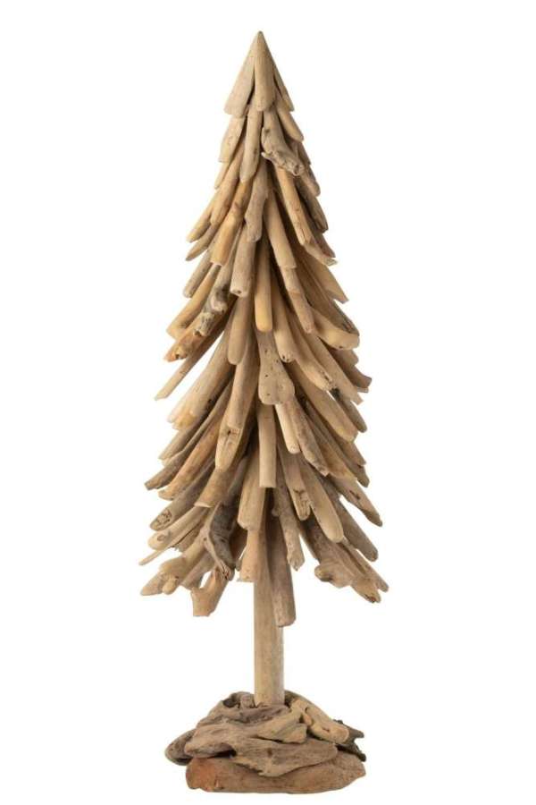 CHRISTMAS TREE ON BASE WOOD PIECES DRIFT WOOD NATURAL EXTRA LARGE