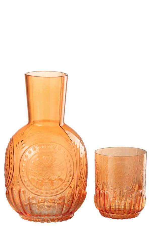 CARAFE+GLASS MAYA GLASS ORANGE