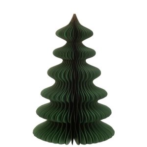 CHRISTMAS TREE WAVES PAPER DARK GREEN/COPPER LARGE