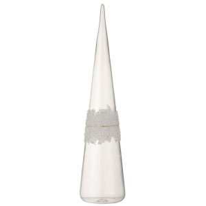 CONE SUGAR MIDDLE DIAMONDS LINE GLASS CLEAR LARGE