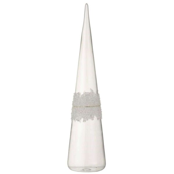 CONE SUGAR MIDDLE DIAMONDS LINE GLASS CLEAR LARGE