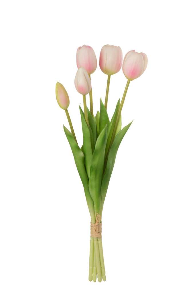 BOUQUET TULIPS 5PIECES PU SOFT PINK MEDIUM