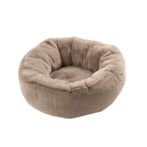 CAT BASKET ROUND POLYESTER LIGHT GREY
