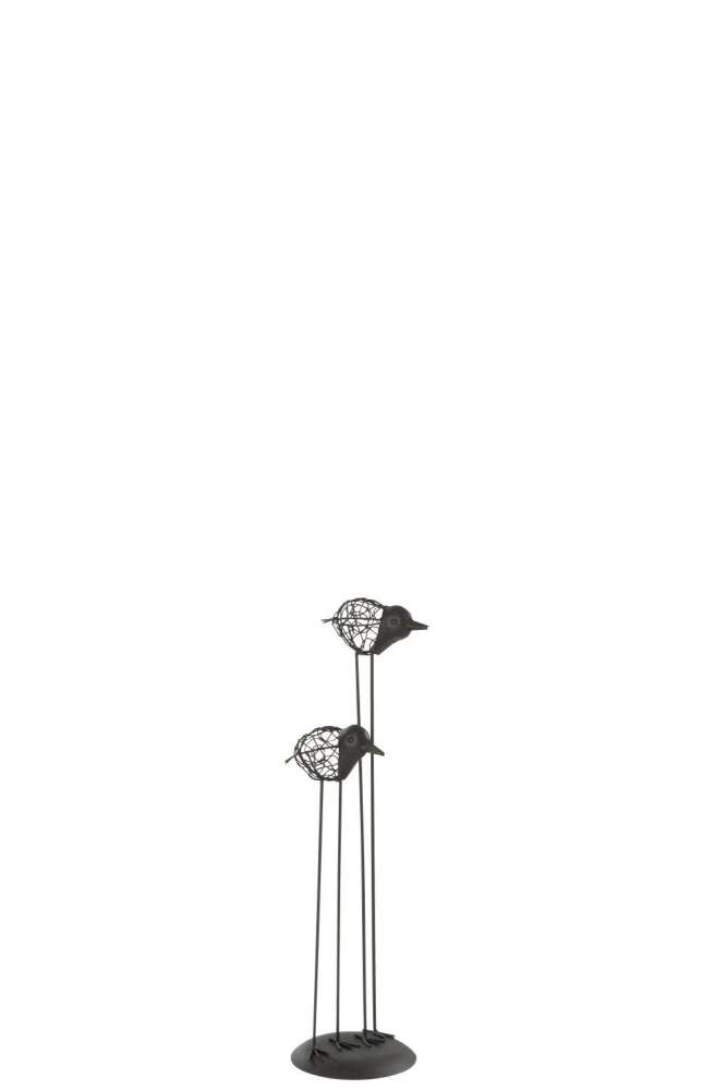 DECORATION BIRDS METAL BLACK SMALL