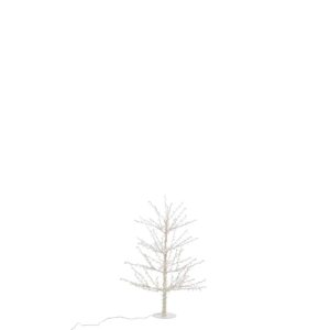 TREE BARE+LED+PEARL METAL WHITE SMALL
