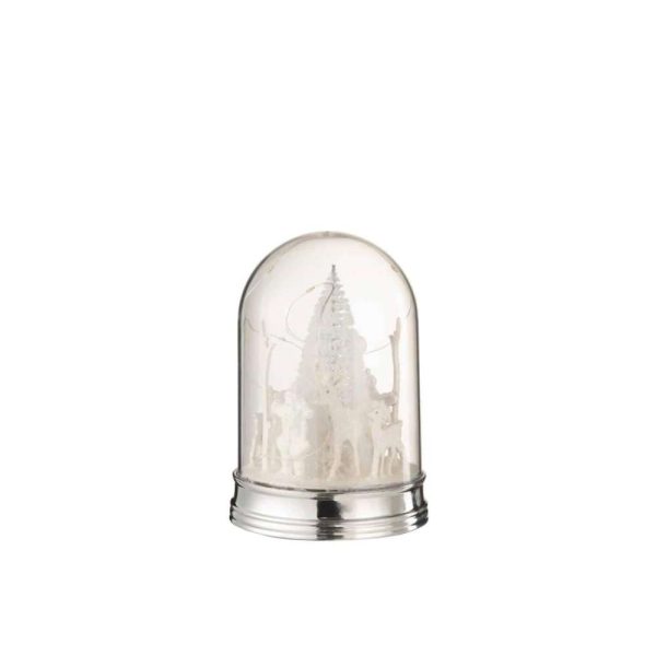 BELL JAR CHRISTMAS LED ACRYLIC WHITE SMALL