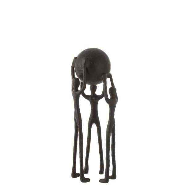 FIGURE PERSON CIRCLE BALL ALUMINIUM BLACK