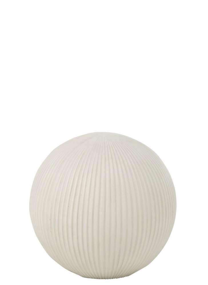 BALL DECO  CLAY  WHITE MEDIUM