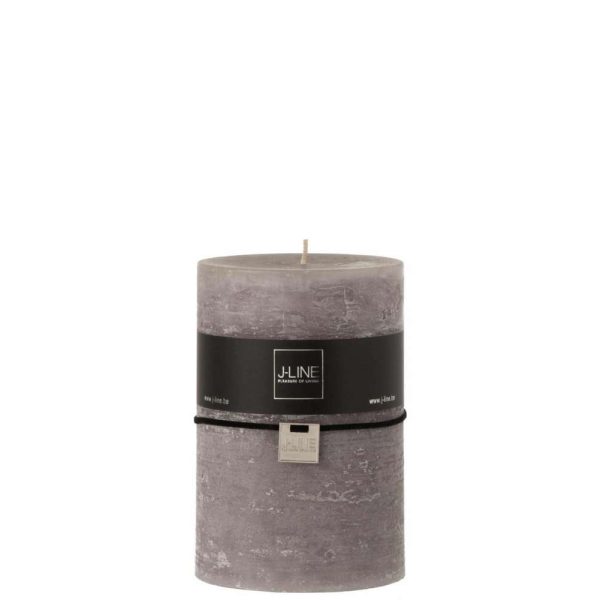 CYLINDER CANDLE  DARK GREY XL95H