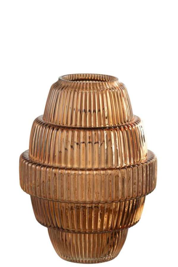 VASE MAX GLASS BROWN LARGE