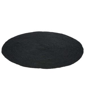 CARPET ROUND JUTE BLACK